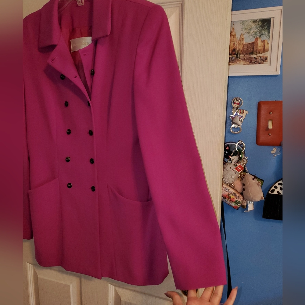 5 for $25 | Dana Buchman Classic Double Breasted Blazer Suit Jacket - Picture 6 of 16